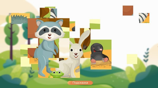 Игра Jigsaw With Animals, скриншот