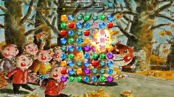 Игра JotMW: Cat and Children Jewel Match, скриншот