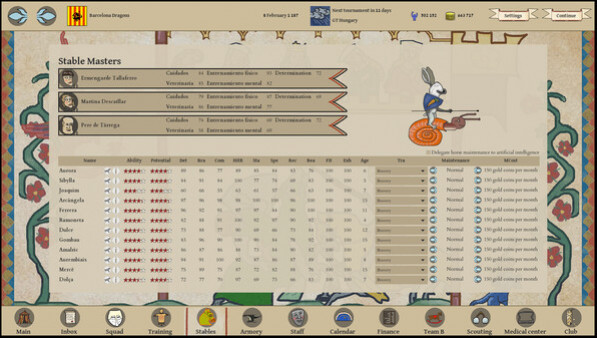 Игра Jousting Manager, скриншот