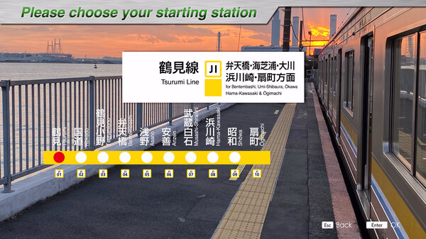 Игра JR EAST Train Simulator: Nambu Line (Kawasaki to Tachikawa) E233-8000 series Nambu Branchi Line (Hamakawasaki to Shitte) 205-1000 series Tsurumi Line (Tsurumi to Ogimachi,Okawa,Umi-Shibaura) 205-1100 series, скриншот