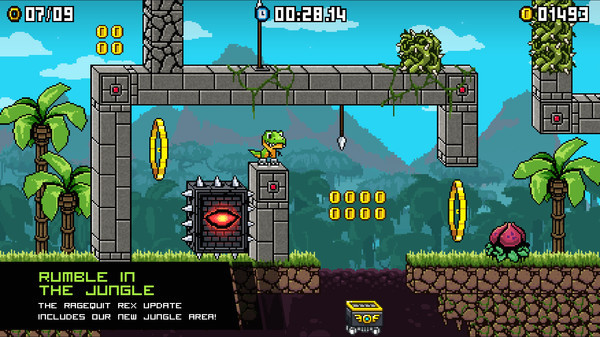 Игра JumpJet Rex, скриншот