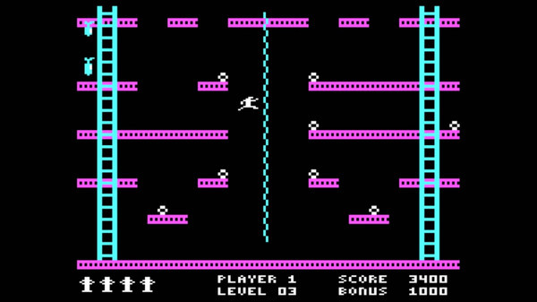 Игра Jumpman (C64/MSDOS), скриншот