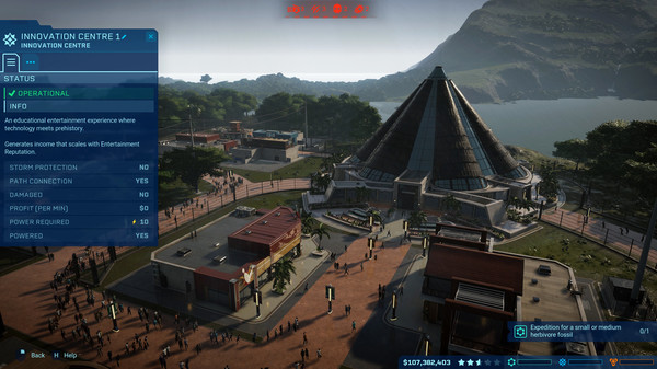 Игра Jurassic World Evolution, скриншот