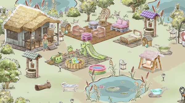 Игра Kamaeru: A Frog Refuge, скриншот
