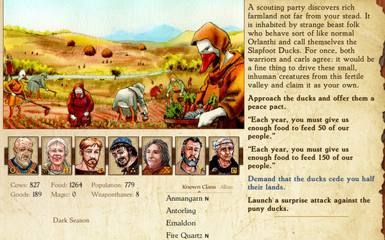 Игра King of Dragon Pass, скриншот