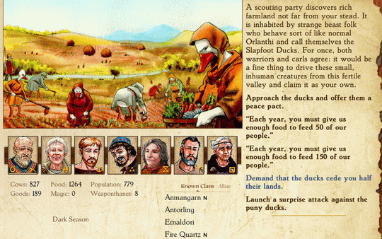 Игра King of Dragon Pass, скриншот
