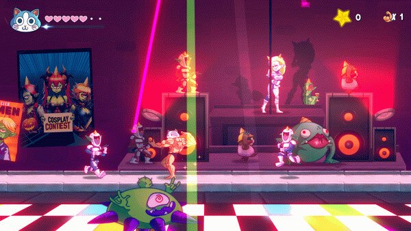 Игра KinnikuNeko: SUPER MUSCLE CAT, скриншот