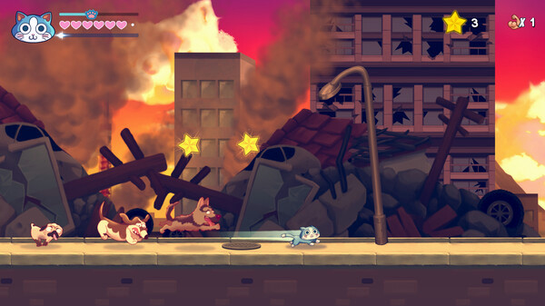 Игра KinnikuNeko: SUPER MUSCLE CAT, скриншот