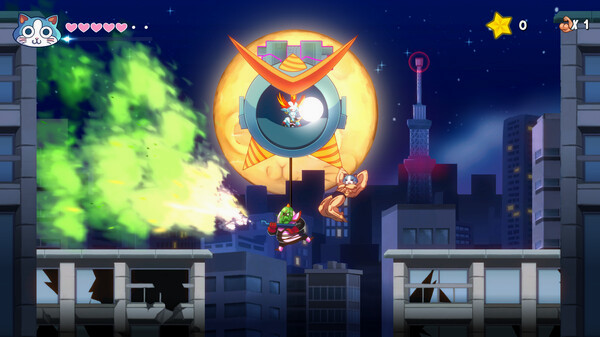 Игра KinnikuNeko: SUPER MUSCLE CAT, скриншот