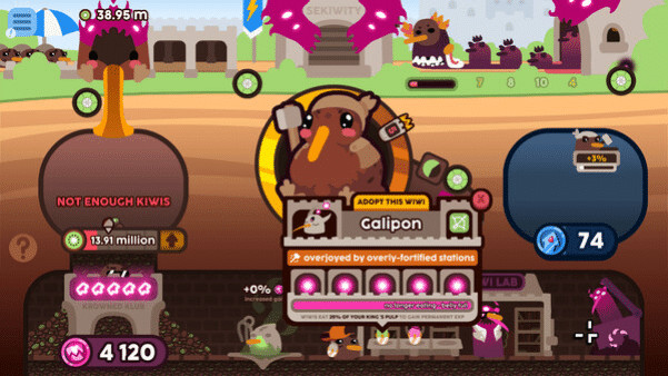 Игра Kiwi Clicker - Juiced Up, скриншот