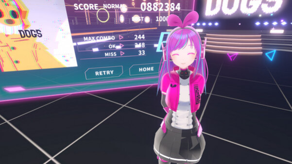Игра Kizuna AI - Touch the Beat! Additional Song "DOGS HYNOME feat. #kzn" + "#kzn", скриншот
