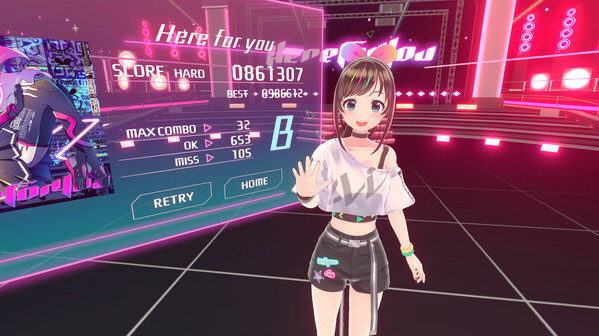 Игра Kizuna AI - Touch the Beat!, скриншот