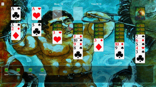 Игра Klondike Solitaire Kings - Strongman, скриншот
