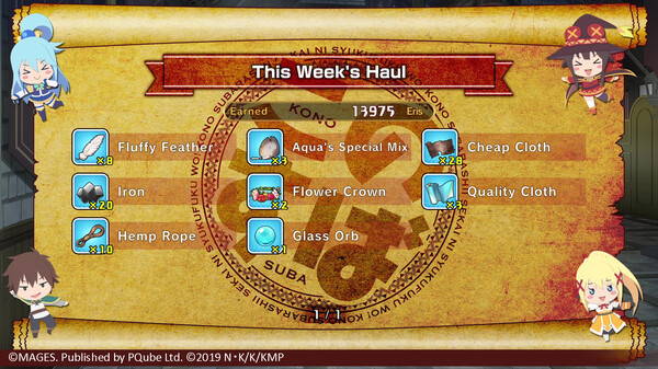 Игра KONOSUBA - God's Blessing on this Wonderful World! Love For These Clothes Of Desire!, скриншот