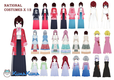 Игра KumaKuma – National Costumes, скриншот