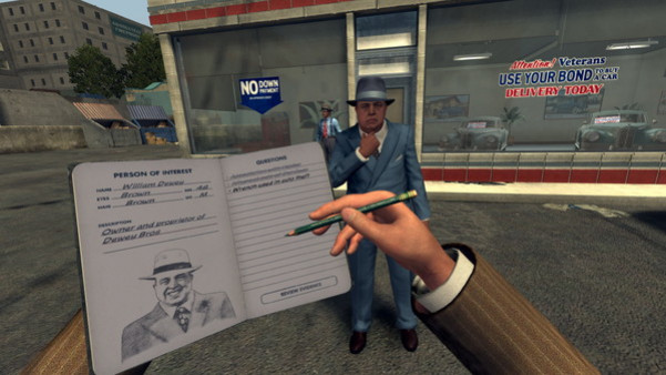 Игра L.A. Noire: The VR Case Files, скриншот