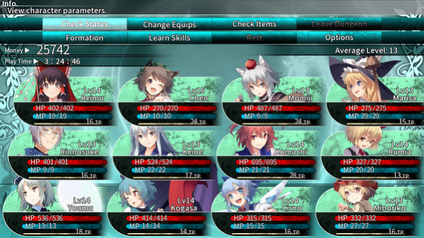 Игра LABYRINTH OF TOUHOU - GENSOKYO AND THE HEAVEN-PIERCING TREE, скриншот