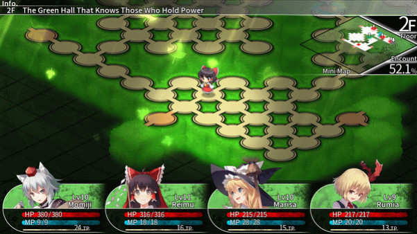 Игра LABYRINTH OF TOUHOU - GENSOKYO AND THE HEAVEN-PIERCING TREE, скриншот