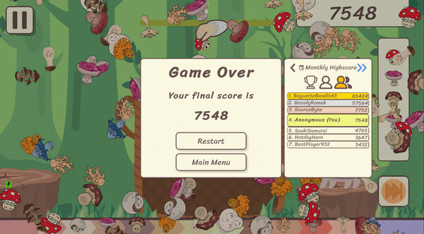 Игра Land of Mushrooms, скриншот