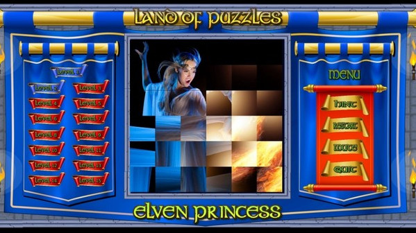 Игра Land of Puzzles: Elven Princess, скриншот