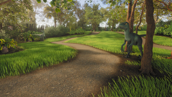 Игра Lawn Mowing Simulator - Dino Safari, скриншот