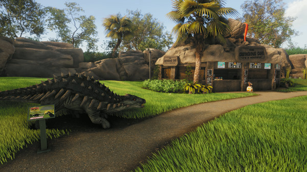 Игра Lawn Mowing Simulator - Dino Safari, скриншот