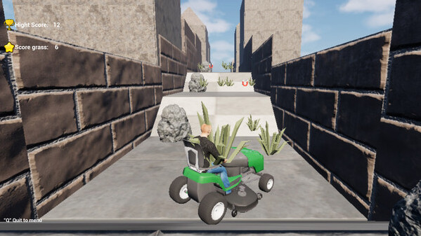Игра Lawnmower Runner, скриншот