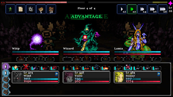 Игра Legends of Dragaea: Idle Dungeons, скриншот