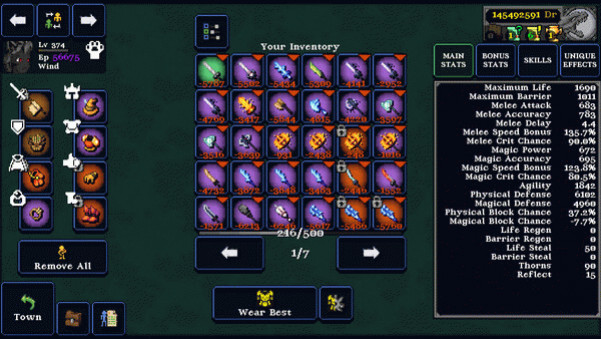 Игра Legends of Dragaea: Idle Dungeons, скриншот