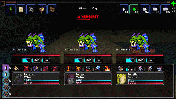Игра Legends of Dragaea: Idle Dungeons, скриншот