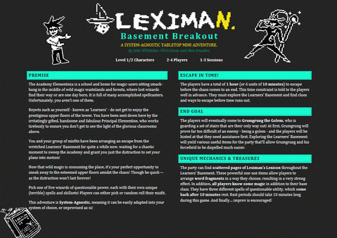 Игра Leximan - Basement Breakout Mini Campaign, скриншот