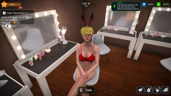 Игра LOVE Hotel Simulator 🏩, скриншот