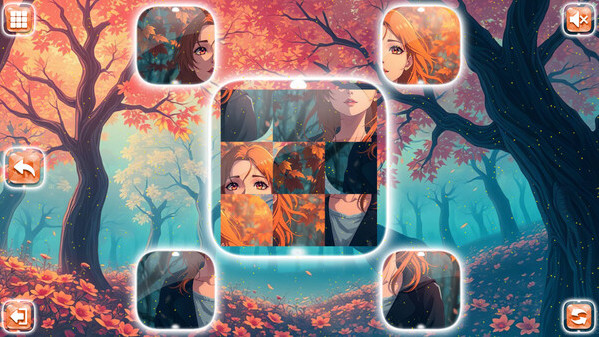 Игра Lovely Anime Puzzle: Autumn, скриншот