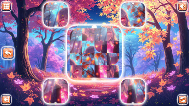 Игра Lovely Anime Puzzle: Autumn, скриншот