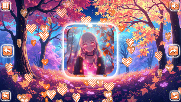 Игра Lovely Anime Puzzle: Autumn, скриншот