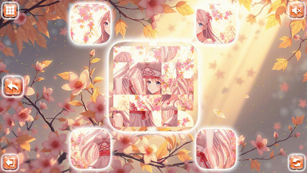 Игра Lovely Anime Puzzle: Autumn, скриншот