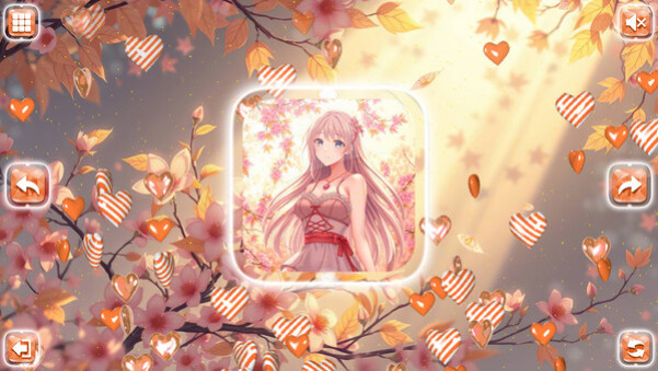 Игра Lovely Anime Puzzle: Autumn, скриншот