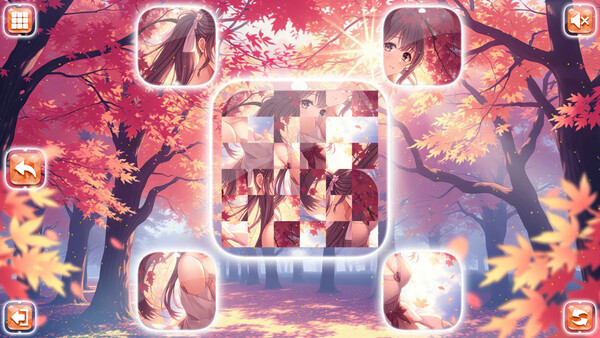 Игра Lovely Anime Puzzle: Autumn, скриншот