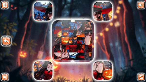 Игра Lovely Anime Puzzle: Halloween, скриншот