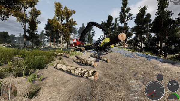 Игра Lumberjack Simulator - Tracked harvester, скриншот
