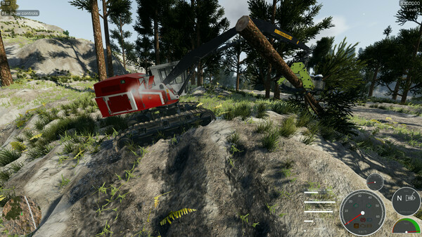 Игра Lumberjack Simulator - Tracked harvester, скриншот