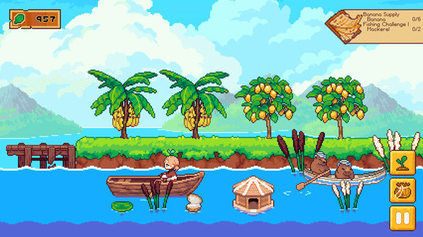 Игра Luna's Fishing Garden, скриншот