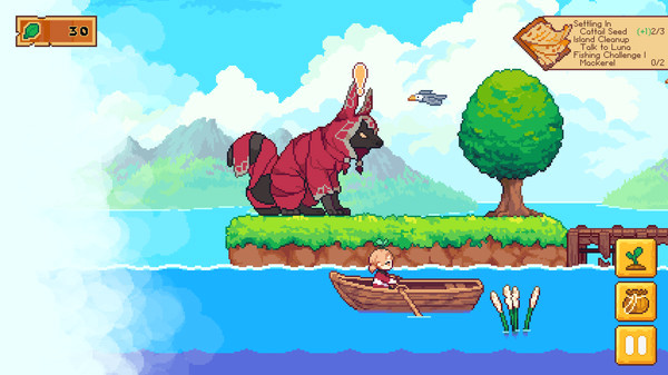 Игра Luna's Fishing Garden, скриншот