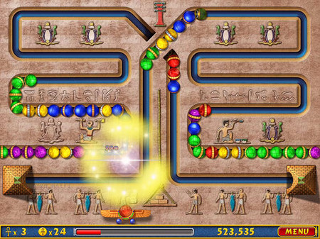 Игра Luxor, скриншот