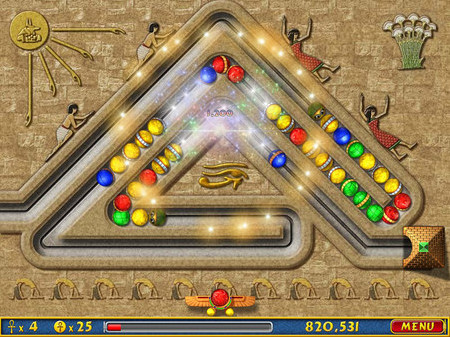 Игра Luxor, скриншот