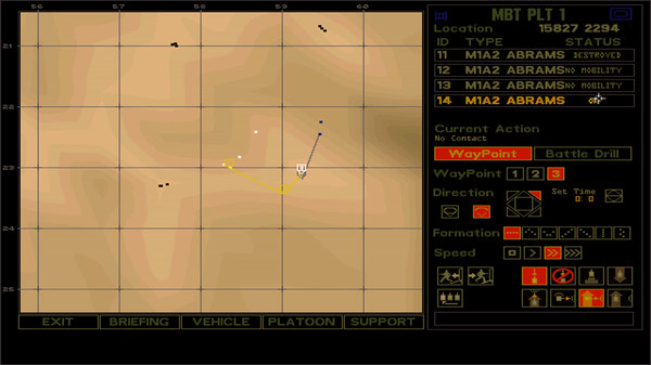 Игра M1 Tank Platoon II, скриншот