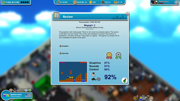 Игра Mad Games Tycoon, скриншот