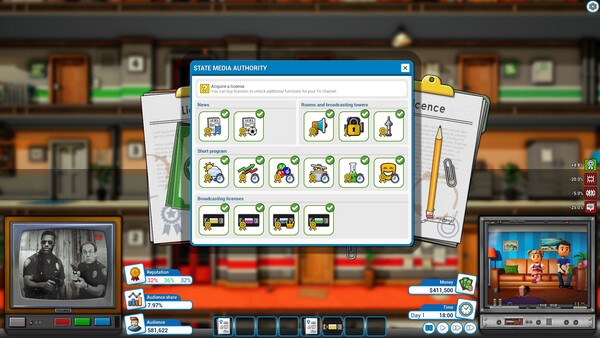 Игра Mad Television Tycoon, скриншот