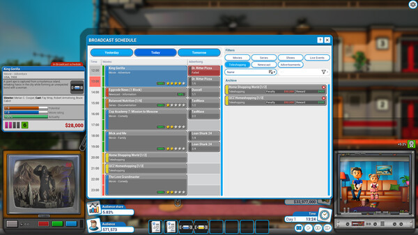 Игра Mad Television Tycoon, скриншот