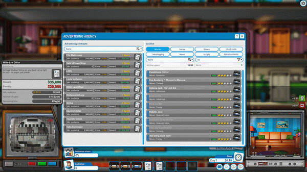Игра Mad Television Tycoon, скриншот